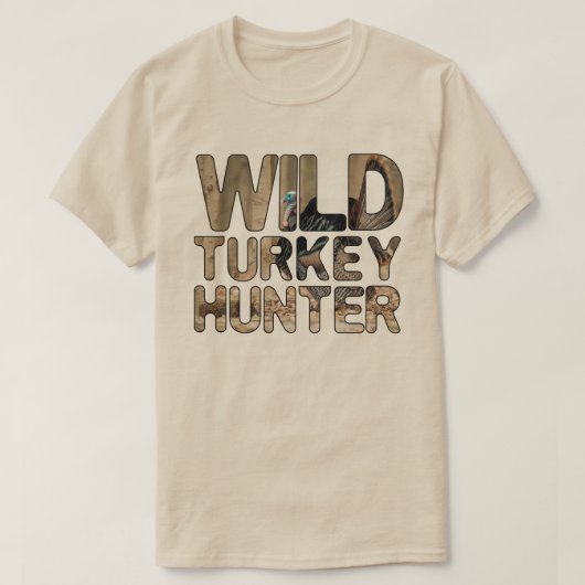 T-shirt Chasseur de Turquie sauvage (Design devant)