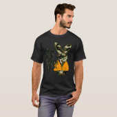 T-shirt Chasseur d'oeufs de Pâques Camo Bunny Joyeux Rabbi (Devant entier)