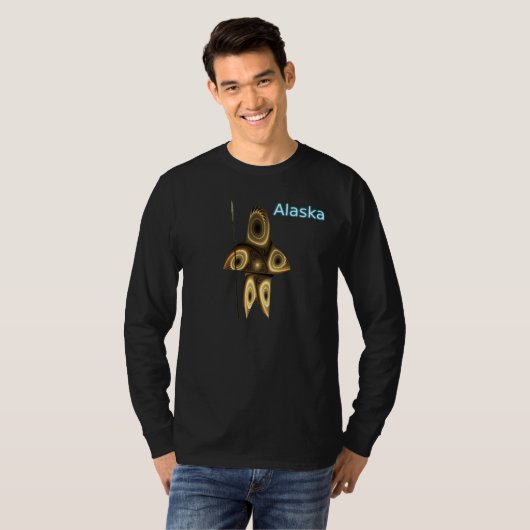 T-shirt Chasseur inuit fractal - Alaska (Devant entier)