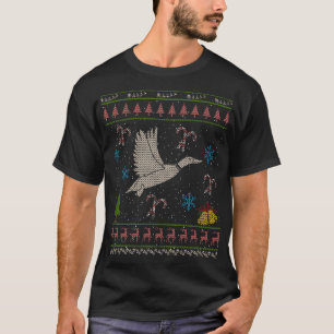 T-shirt Chasseur laid de canard de chandail de Noël de