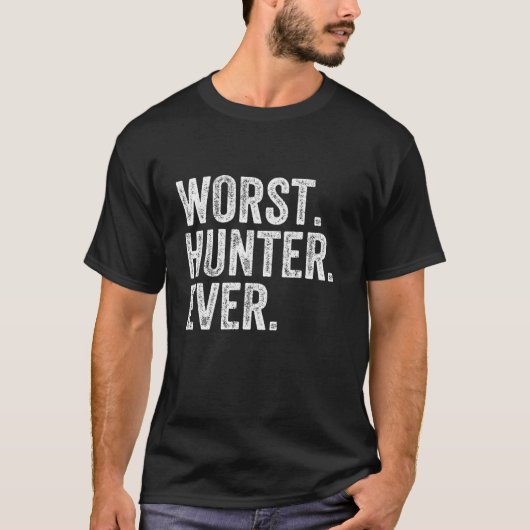 T-shirt Chasseur le plus drôle Chasse Chasse Chasse Long M (Devant)