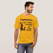 T-shirt Chasseur végétarien/nul (Devant entier)