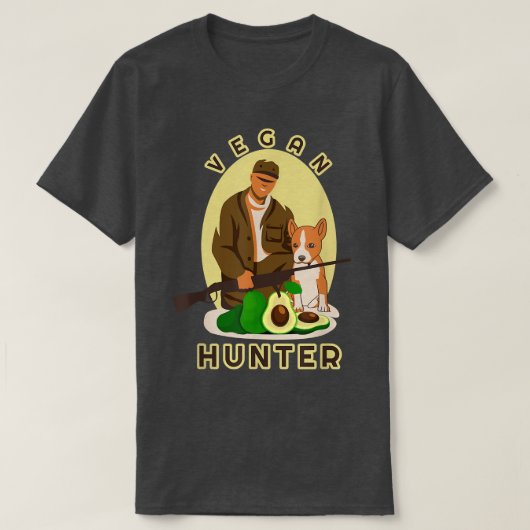 T-shirt Chasseur végétarien peut chasser Mème amusant mème (Design devant)