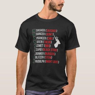 T-shirt Chasseurs de cerfs de Noël amusants Père Noël Vian