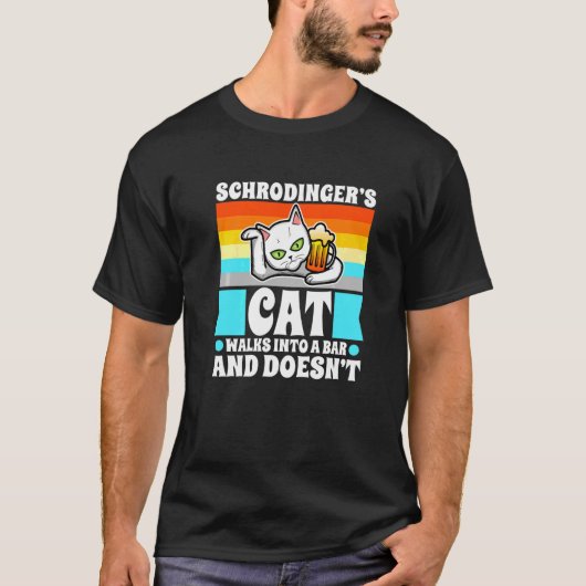 T-shirt Chat 1 de Schrodinger (Devant)