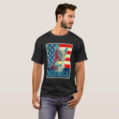 T-shirt Chat 4 juillet Meowica Kitty Cat Merica Usa Ameri (Devant entier)