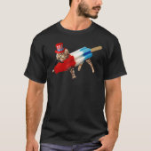 T-shirt Chat 4 juillet Popsicle Retro Bomb Independence D (Devant)