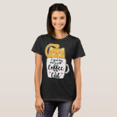 T-shirt Chat à café orange pour femmes (Devant entier)