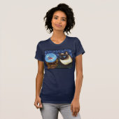 T-shirt Chat A d'imaginaire de fortune de Koi de boule de (Devant entier)