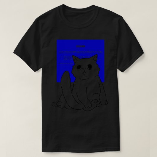 T-shirt Chat à écran bleu de Tobe Fonseca (Design devant)