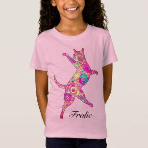 T-Shirt Chat à fourchettes multicolores