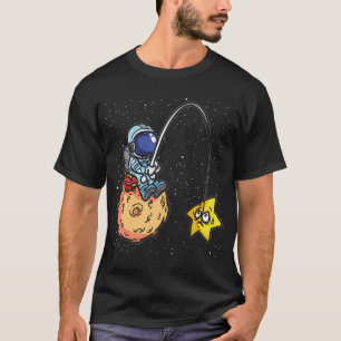 T-shirt Chat à la pêche avec poisson dans le verre
