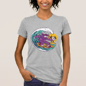 T-shirt Chat à la pizza de surf (Devant)