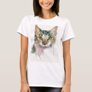 T-shirt Chat à l'aquarelle