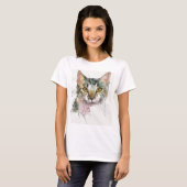 T-shirt Chat à l'aquarelle (Devant entier)