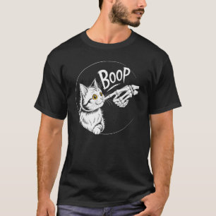 T-shirt Chat à main squelettique Boop Chat mignon effrayan