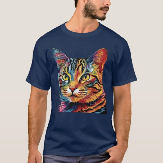 T-shirt chat à motif (Devant)