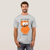 T-shirt Chat à moustache de dessin animé autodidacte (Devant entier)