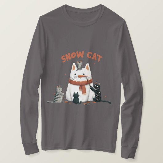 T-shirt Chat à neiges (Design devant)