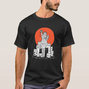 T-shirt Chat à New York NYC Amérique USA Patriot Manhattan