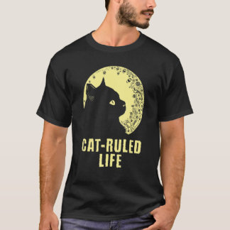 T-shirt Chat a régné sur la vie Chat Famille Chatons Par