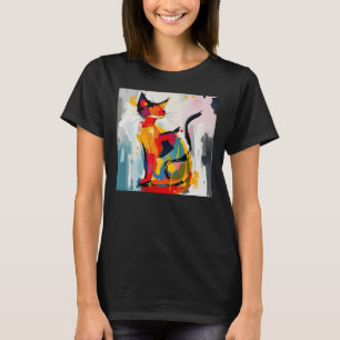 T-shirt Chat Abstrait