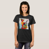 T-shirt Chat Abstrait (Devant entier)