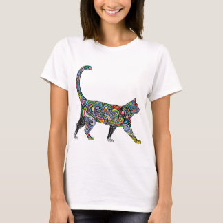 T-shirt Chat abstrait