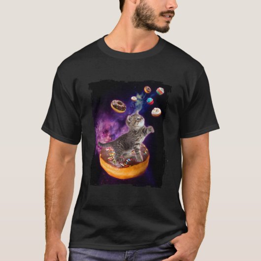 T-shirt Chat abyssin Donuts de l'espace Kitty dans l'espa (Devant)