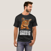 T-shirt chat abyssin gangsta (Devant entier)