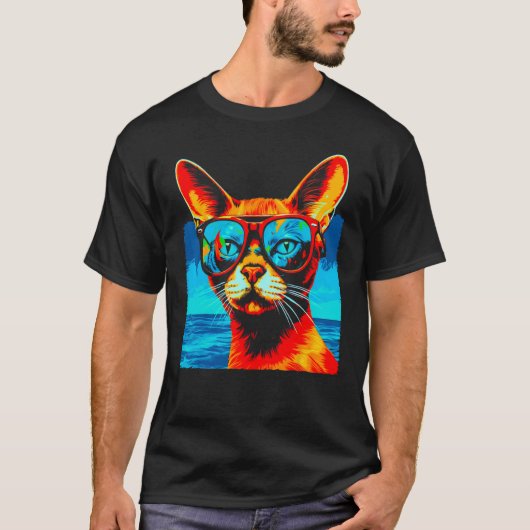 T-shirt Chat abyssin tendance (Devant)