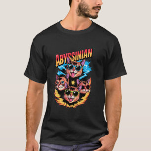 T-shirt Chat Abyssin vintage des années 90