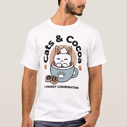 T-shirt Chat adorable en Mug Conception de vacances - Chat (Devant)