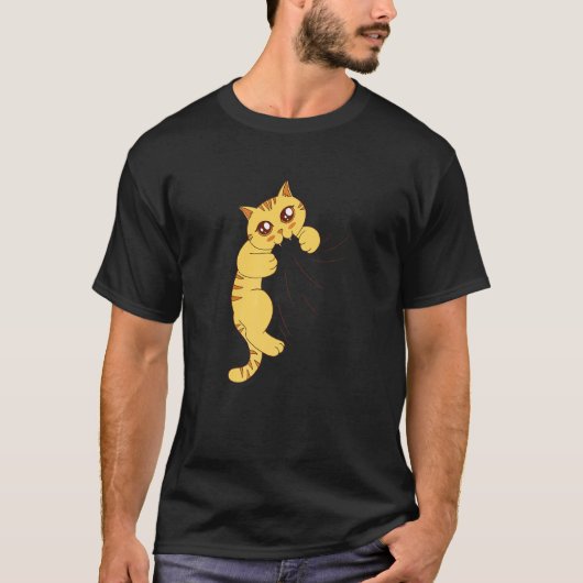 T-shirt Chat Affamé Mange (Devant)