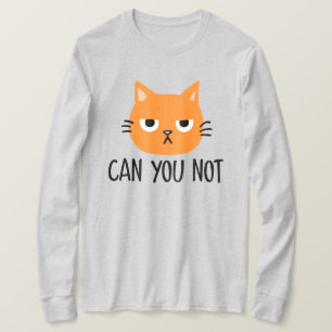 T-shirt Chat agacé NE PEUT-ON PAS Drôle