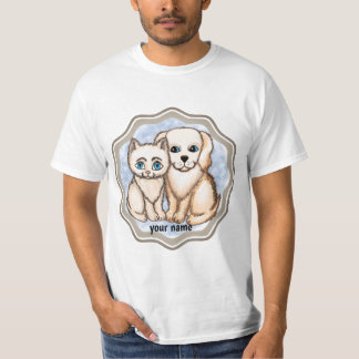 T-shirt Chat aime le chien