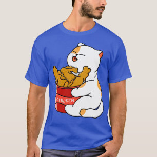 T-shirt Chat aime le poulet frit