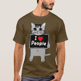 T-shirt Chat aime les gens