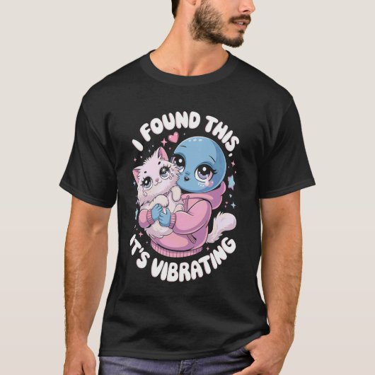 T-shirt Chat Alien Pixel Rétro SciFi Humour (Devant)