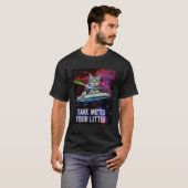 T-shirt Chat Alien Spatial Emmène-Moi Vers Ta Litière (Devant entier)