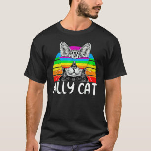 T-shirt Chat Allié Arc-en-ciel Drapeau Fierté LGBT Gay Cœu