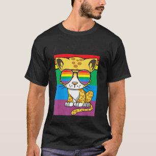 T-shirt Chat Allié Arc-en-ciel Drapeau Fierté LGBT Gay Cœu