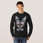 T-shirt Chat allié Chat drôle Fierté trans (Devant entier)