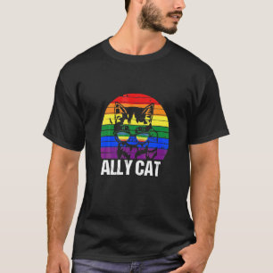 T-shirt Chat allié LGBT être gentil arc-en-ciel Amour gen