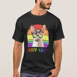 T-shirt Chat allié LGBTQ drapeau arc-en-ciel de fierté gay