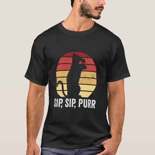 T-shirt Chat amateur de vin (Devant)