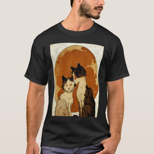 T-shirt Chat Amour Lune (Devant)