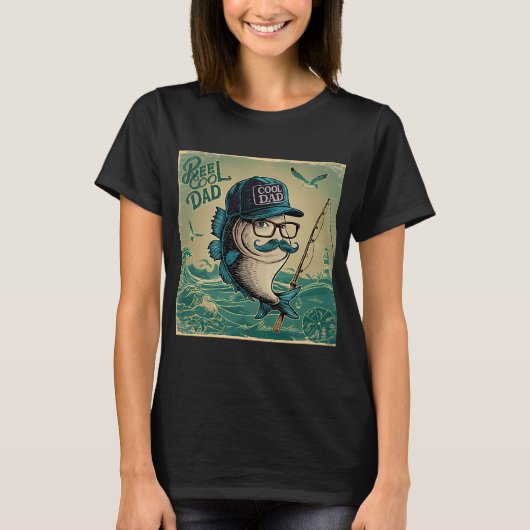 T-shirt Chat Amour Pêche Chat (Devant)