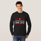 T-shirt Chat Amp Chien Mère Vin 27 (Devant entier)