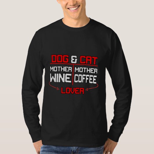 T-shirt Chat Amp Chien Mère Vin 27 (Devant)